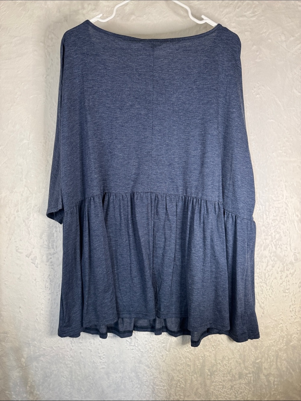 Bloom Chic Blue Button-Front Peplum Tunic NWT 22 24 - Picture 5 of 5